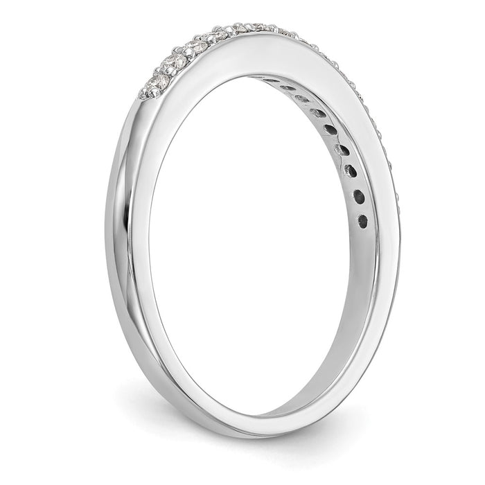 Exclusive 14K White Gold 1/5 Carat Diamond Wedding Band Set - Stylish Value-6