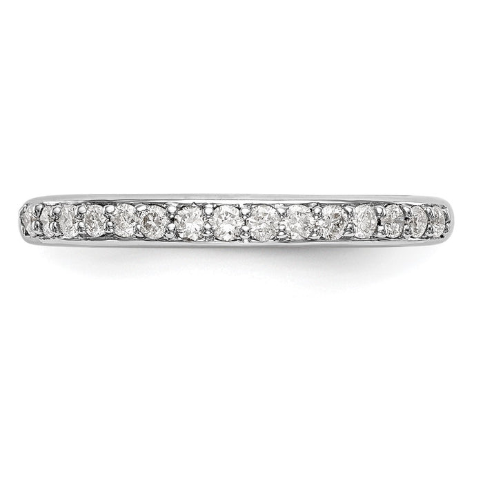 High-Quality 14K White Gold 1/4 Carat Diamond Eternity Wedding Band - Stylish Value-4