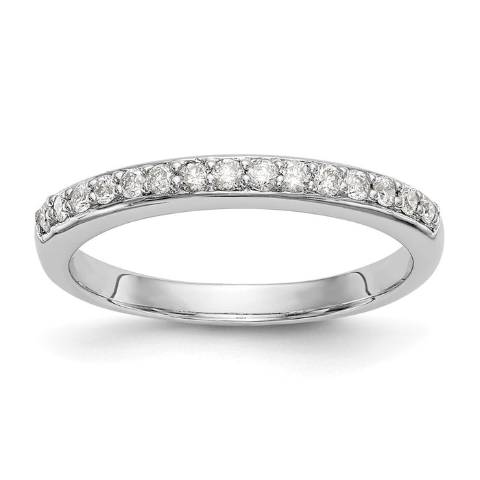 High-Quality 14K White Gold 1/4 Carat Diamond Eternity Wedding Band - Stylish Value-1