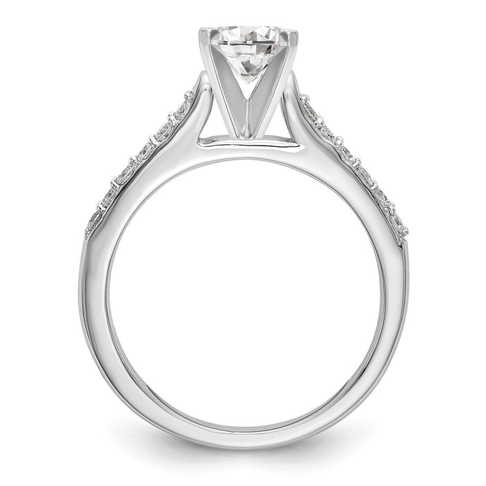 Buy Stylish 14K White Gold Semi-Mount Engagement Ring with 1/4 Carat Diamond-2