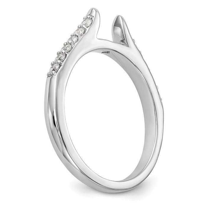 Buy Stylish 14K White Gold Semi-Mount Engagement Ring with 1/4 Carat Diamond-6