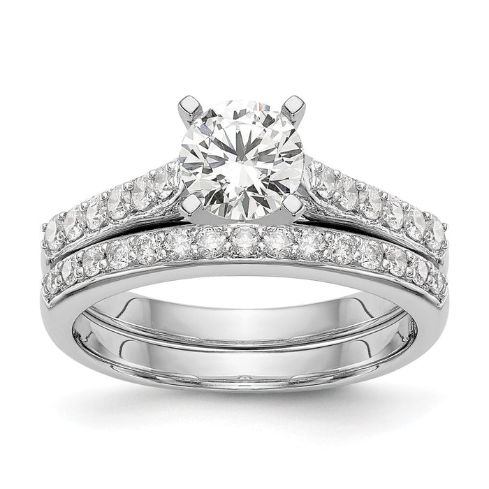 Buy Stylish 14K White Gold Semi-Mount Engagement Ring with 1/4 Carat Diamond-7