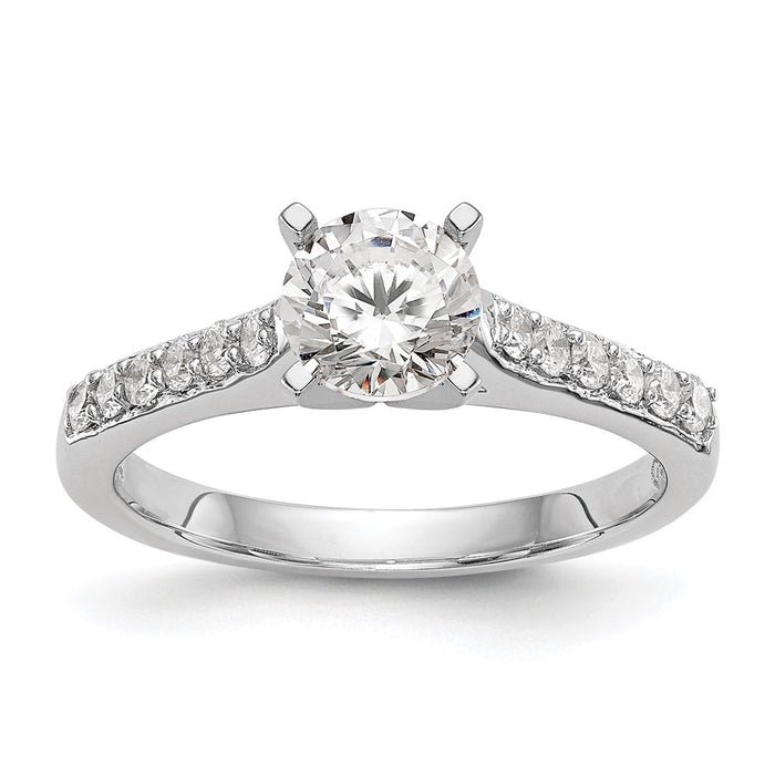 Buy Stylish 14K White Gold Semi-Mount Engagement Ring with 1/4 Carat Diamond-1