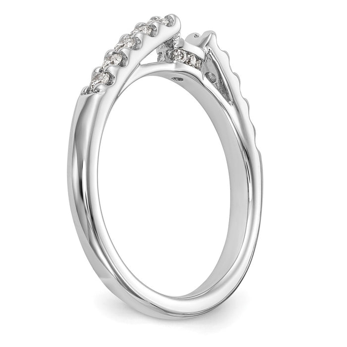 Buy 14K White Gold Semi-Mount Engagement Ring, 1/3 Carat Diamond, Stylish Value-6