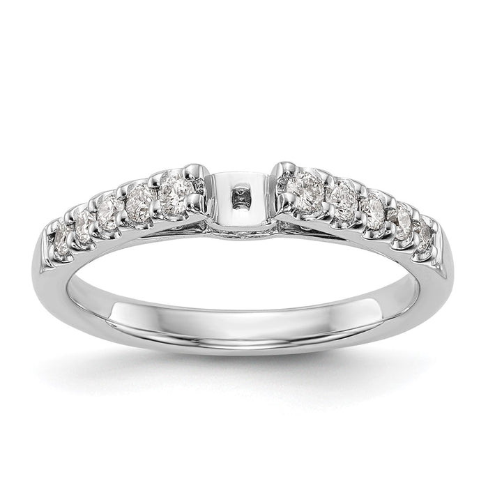 Buy 14K White Gold Semi-Mount Engagement Ring, 1/3 Carat Diamond, Stylish Value-8
