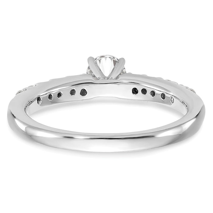 Designer 14K White Gold 1/4 Carat Diamond Semi-Mount Engagement Ring-5