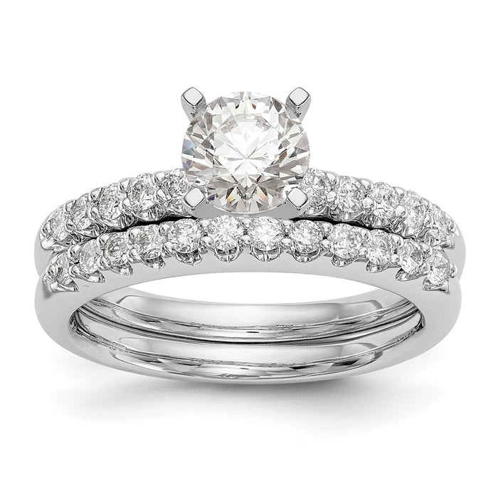 Designer 14K White Gold 1/4 Carat Diamond Semi-Mount Engagement Ring-7