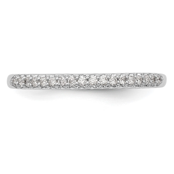 Buy Stylish 14K White Gold Wedding Band Set with 1/10 Carat Diamonds-4