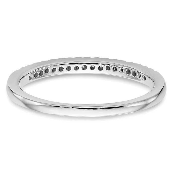 Buy Stylish 14K White Gold Wedding Band Set with 1/10 Carat Diamonds-5