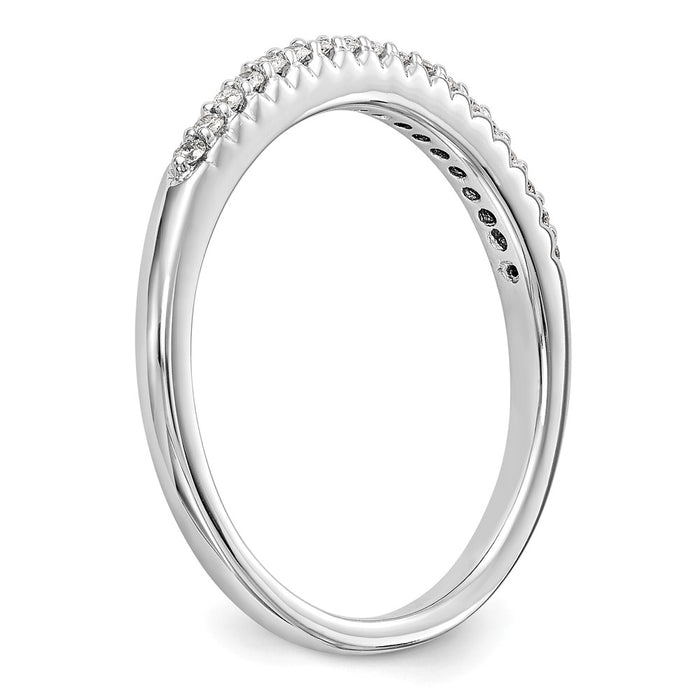 Buy Stylish 14K White Gold Wedding Band Set with 1/10 Carat Diamonds-6