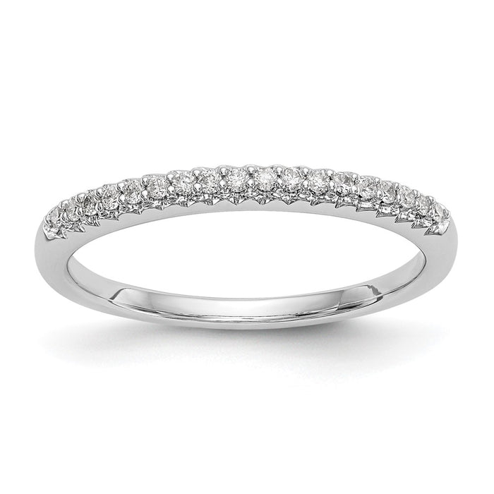 Buy Stylish 14K White Gold Wedding Band Set with 1/10 Carat Diamonds-1