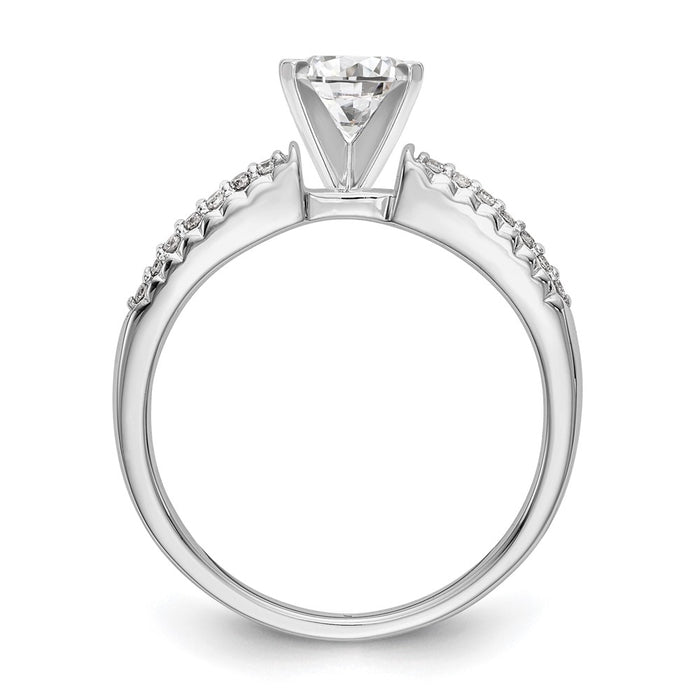 Buy Stylish 14K White Gold Semi-Mount Engagement Ring, 1/10 Carat Diamond-2