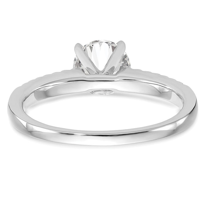 Buy Stylish 14K White Gold Semi-Mount Engagement Ring, 1/10 Carat Diamond-5