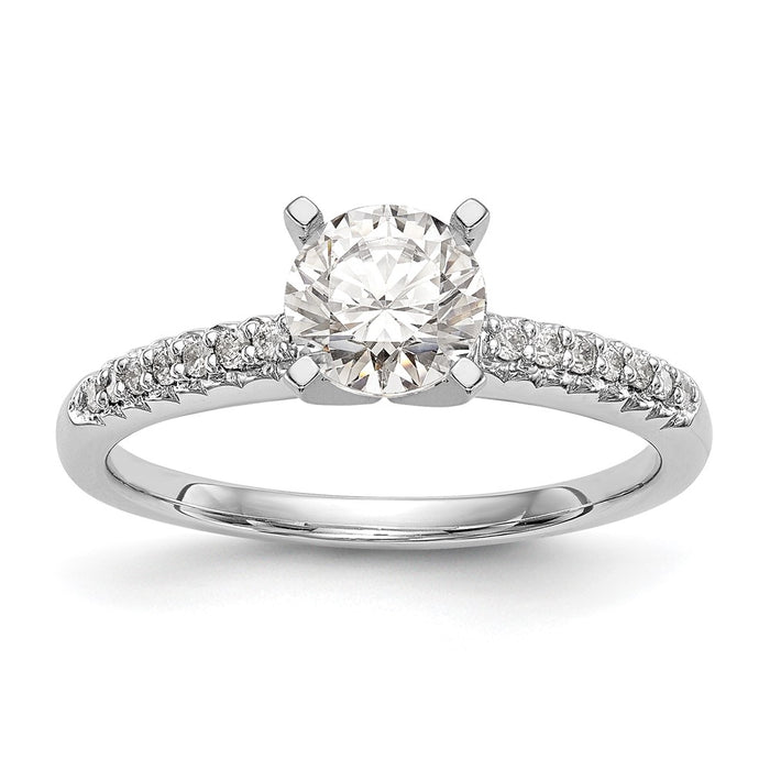 Buy Stylish 14K White Gold Semi-Mount Engagement Ring, 1/10 Carat Diamond-1