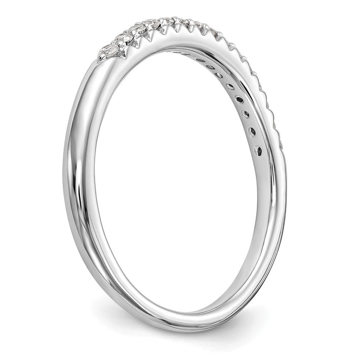 Buy Stylish 14K White Gold Wedding Band Set - 1/6 Carat Diamond Value!-6