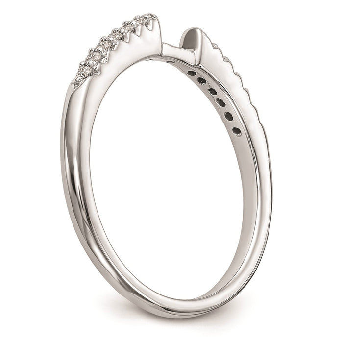 High-Quality 10K White Gold Engagement Ring Semi-Mount, 1/8 Carat Diamond Value-6