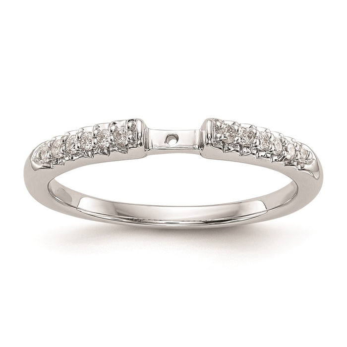 High-Quality 10K White Gold Engagement Ring Semi-Mount, 1/8 Carat Diamond Value-8