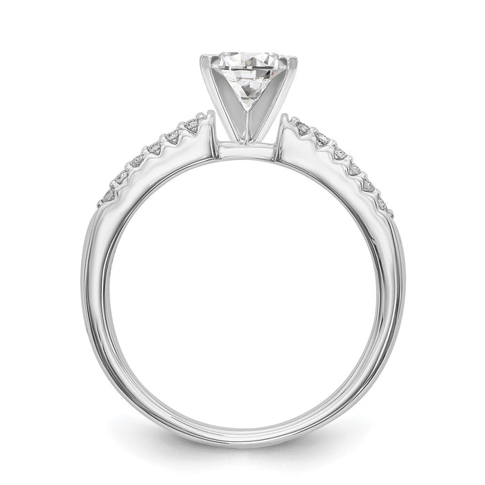 Buy Stylish 14K White Gold Semi-Mount Engagement Ring with 1/8 Carat Diamond-2