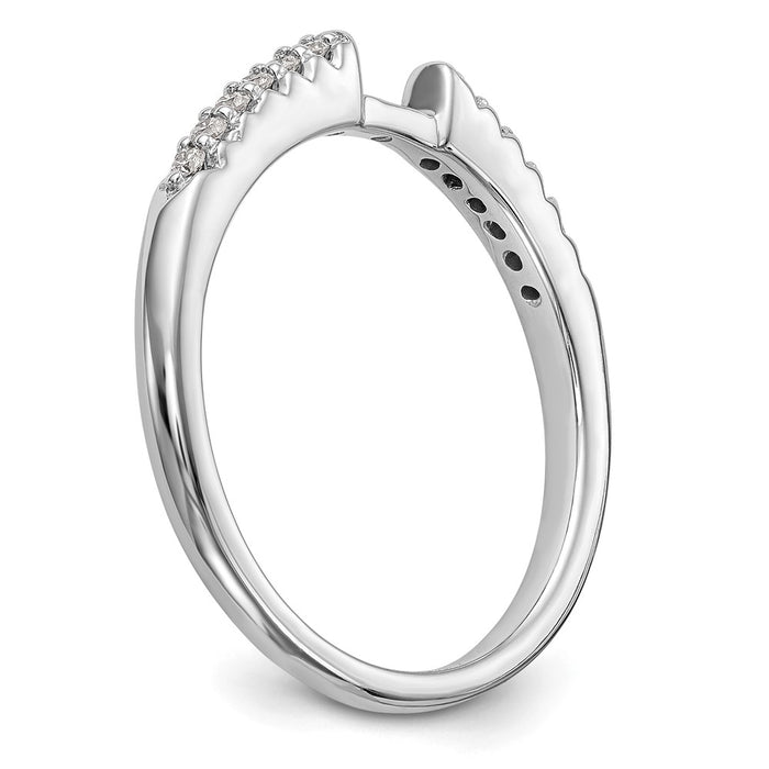 Buy Stylish 14K White Gold Semi-Mount Engagement Ring with 1/8 Carat Diamond-6