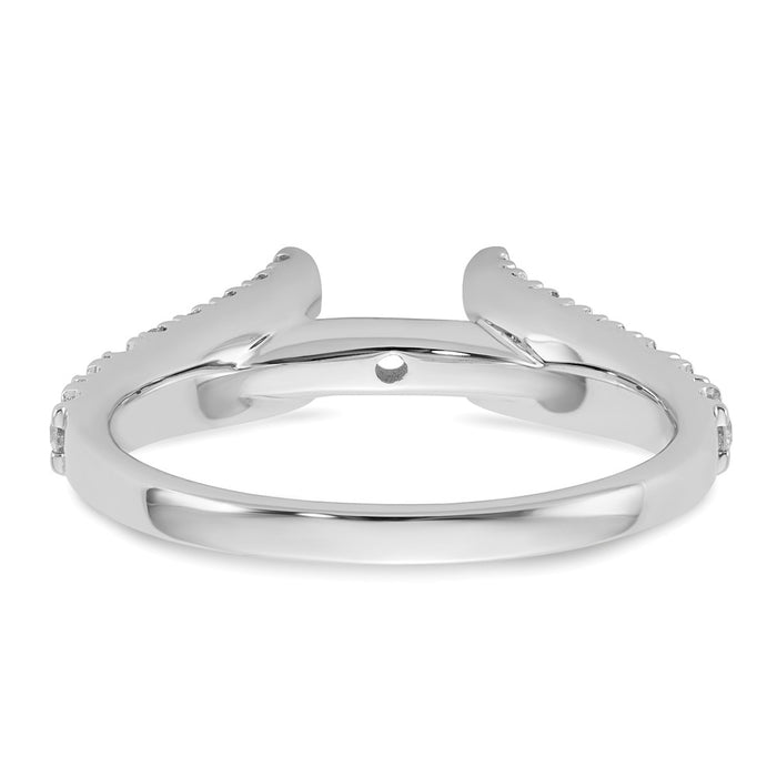 Buy 14K White Gold 1/2 Carat Diamond Semi-Mount Engagement Ring - Luxury Style-5