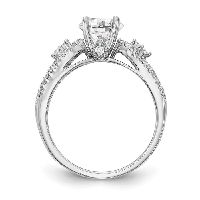 Buy Exclusive 14K White Gold 1/4 Carat Diamond Semi-Mount Engagement Ring-2