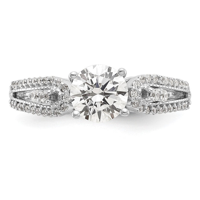 Buy Exclusive 14K White Gold 1/4 Carat Diamond Semi-Mount Engagement Ring-4