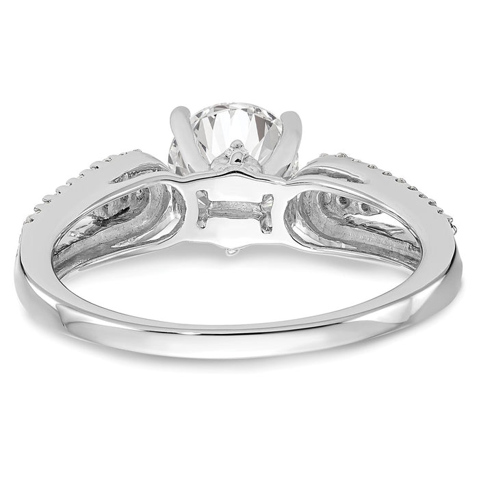 Buy Exclusive 14K White Gold 1/4 Carat Diamond Semi-Mount Engagement Ring-5