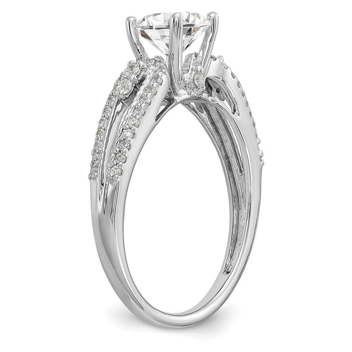 Buy Exclusive 14K White Gold 1/4 Carat Diamond Semi-Mount Engagement Ring-6