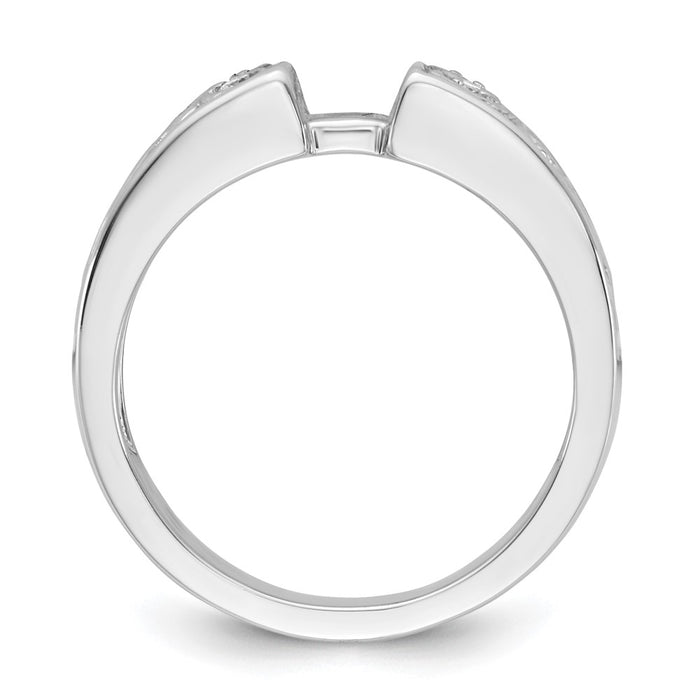 Exclusive 14K White Gold Leaf Engagement Ring, 1/20 Carat Diamond, Stylish Value-2