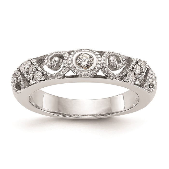 Exclusive 14K White Gold Wedding Band Setting - Stylish Design, Affordable Price-1