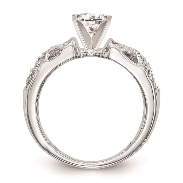 High-Quality 14K White Gold Peg-Set Engagement Ring Setting | Stylish & Affordable-2