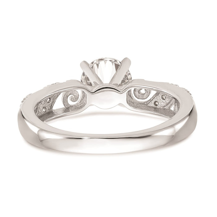 High-Quality 14K White Gold Peg-Set Engagement Ring Setting | Stylish & Affordable-5