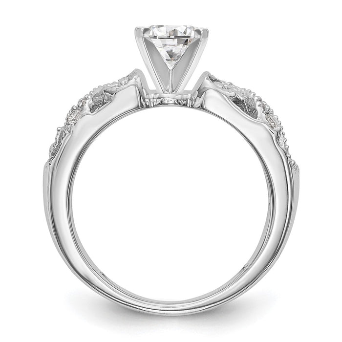 Buy Exclusive 14K White Gold Semi-Mount Engagement Ring, 1/15 Carat Diamond-2