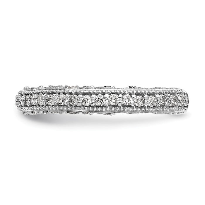 Exclusive 14K White Gold 1/2 Carat Diamond Eternity Band - Stylish Value!-3