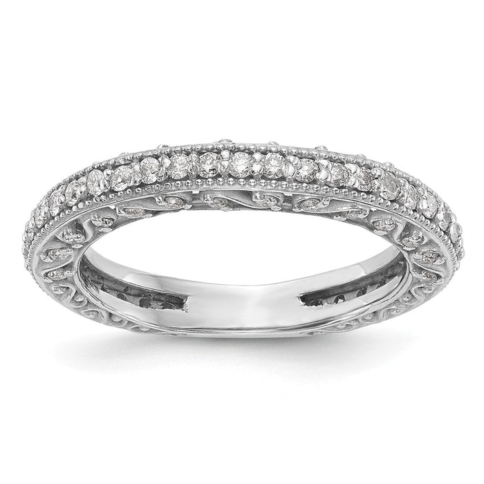 Exclusive 14K White Gold 1/2 Carat Diamond Eternity Band - Stylish Value!-1