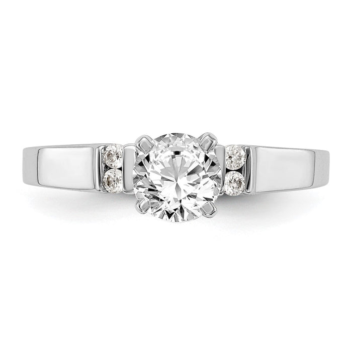Buy Exclusive 14K White Gold Channel-Set Diamond Engagement Ring, 1/15 Ct-4