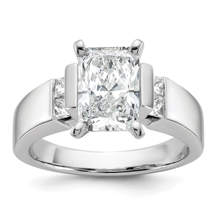 Buy 14K White Gold Channel-Set Peg Engagement Ring Mounting - Stylish & Affordable-7