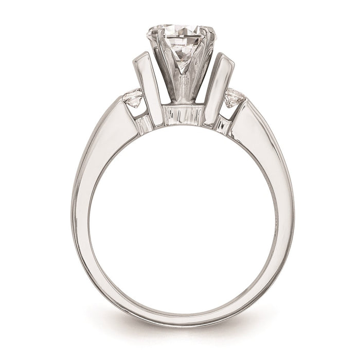 Buy 14K White Gold Channel-Set Peg Engagement Ring Mounting - Stylish & Affordable-2