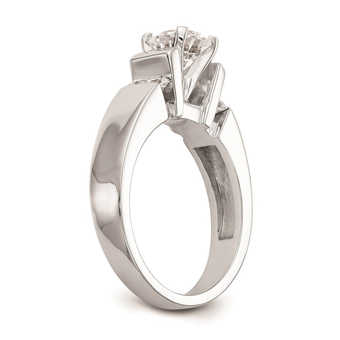 Buy 14K White Gold Channel-Set Peg Engagement Ring Mounting - Stylish & Affordable-6