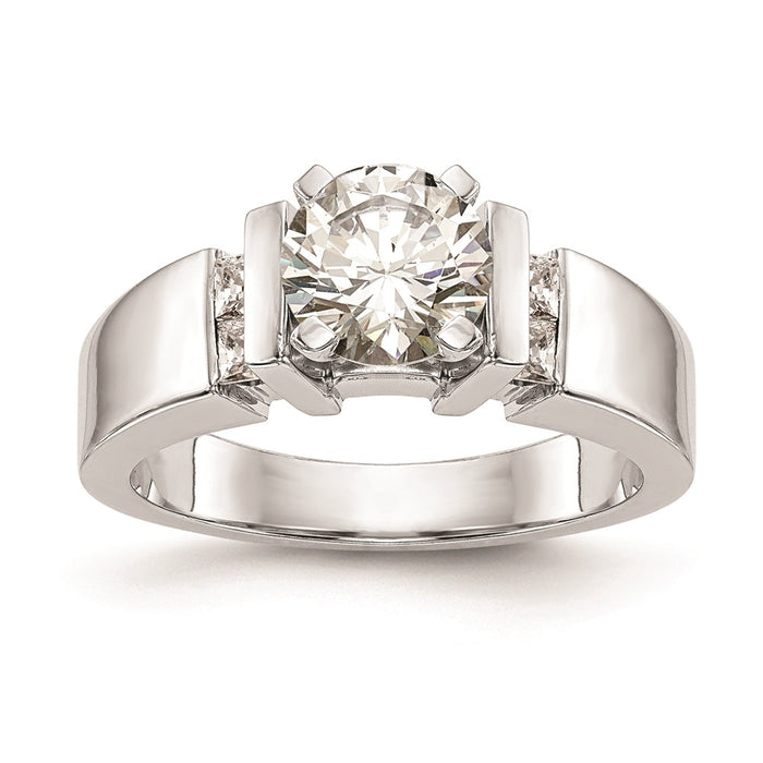 Buy 14K White Gold Channel-Set Peg Engagement Ring Mounting - Stylish & Affordable-1