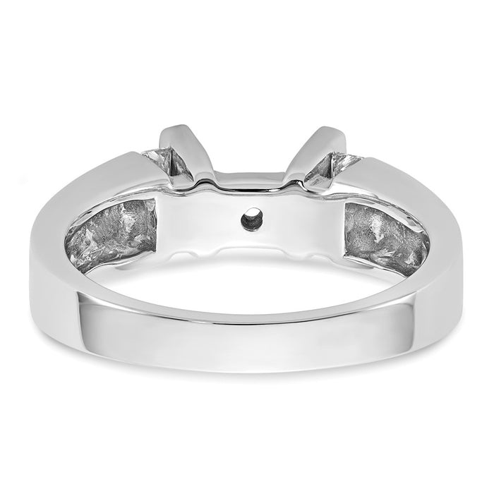Exclusive 14K White Gold Channel-Set Engagement Ring with 1/4 Carat Diamonds-5
