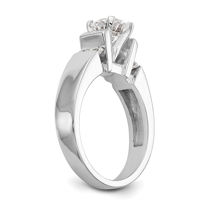 Exclusive 14K White Gold Channel-Set Engagement Ring with 1/4 Carat Diamonds-6