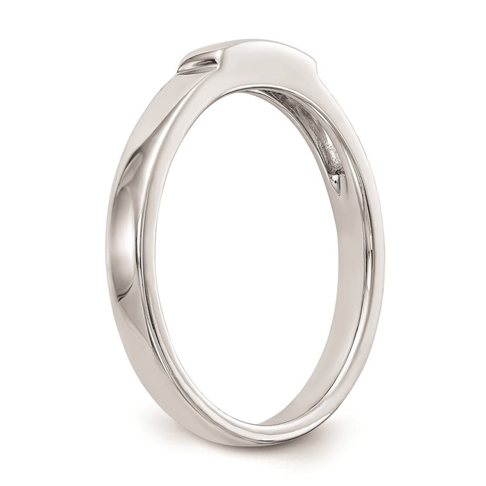 Buy 14K White Gold Curved Wedding Band - Stylish Design, Affordable Luxury-6