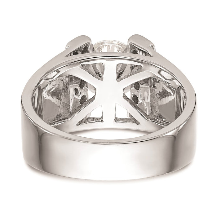 Exclusive 14K White Gold Channel-Set Peg Engagement Ring Mounting - Stylish Value-5