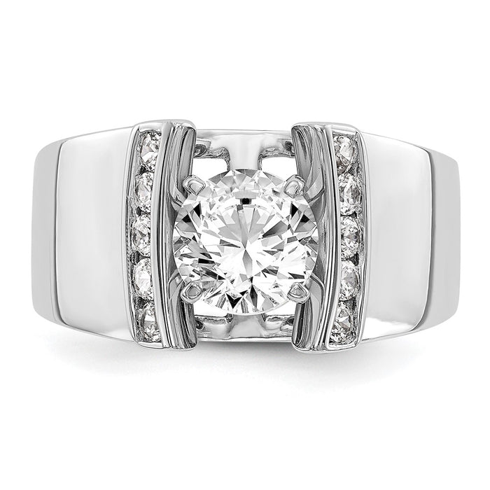 High-Quality 14K White Gold Semi-Mount Ring with 1/4 Carat Diamonds - Stylish Value-4
