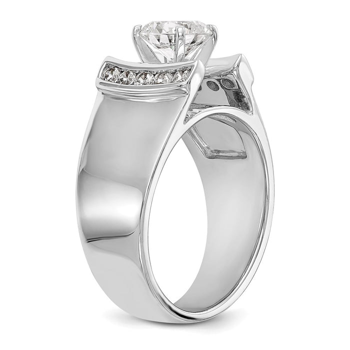 High-Quality 14K White Gold Semi-Mount Ring with 1/4 Carat Diamonds - Stylish Value-6
