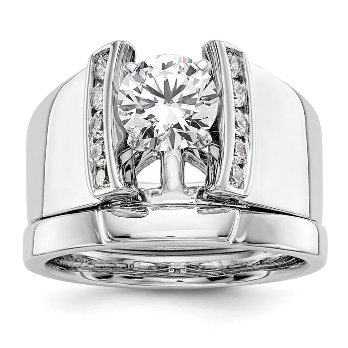 High-Quality 14K White Gold Semi-Mount Ring with 1/4 Carat Diamonds - Stylish Value-7