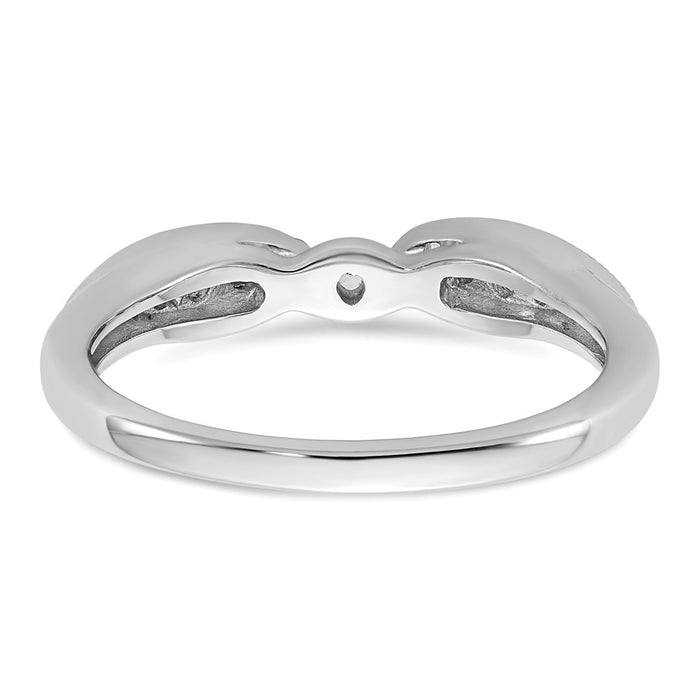 Designer 14K White Gold 1/8 Carat Diamond Semi-Mount Engagement Ring - Stylish Value!-5