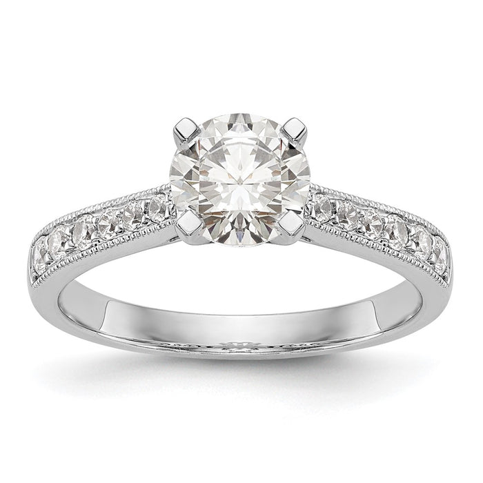 Buy Stylish 14K White Gold Semi-Mount Engagement Ring | 1/4 Carat Diamond-1