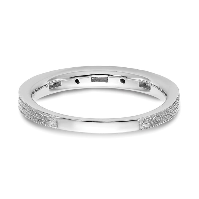 High-Quality 14K White Gold Wedding Band - 1/10 Carat Diamond, Stylish Value!-5